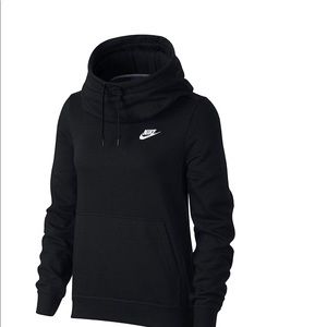 Nike size small cowlneck fleece pullover hoodie